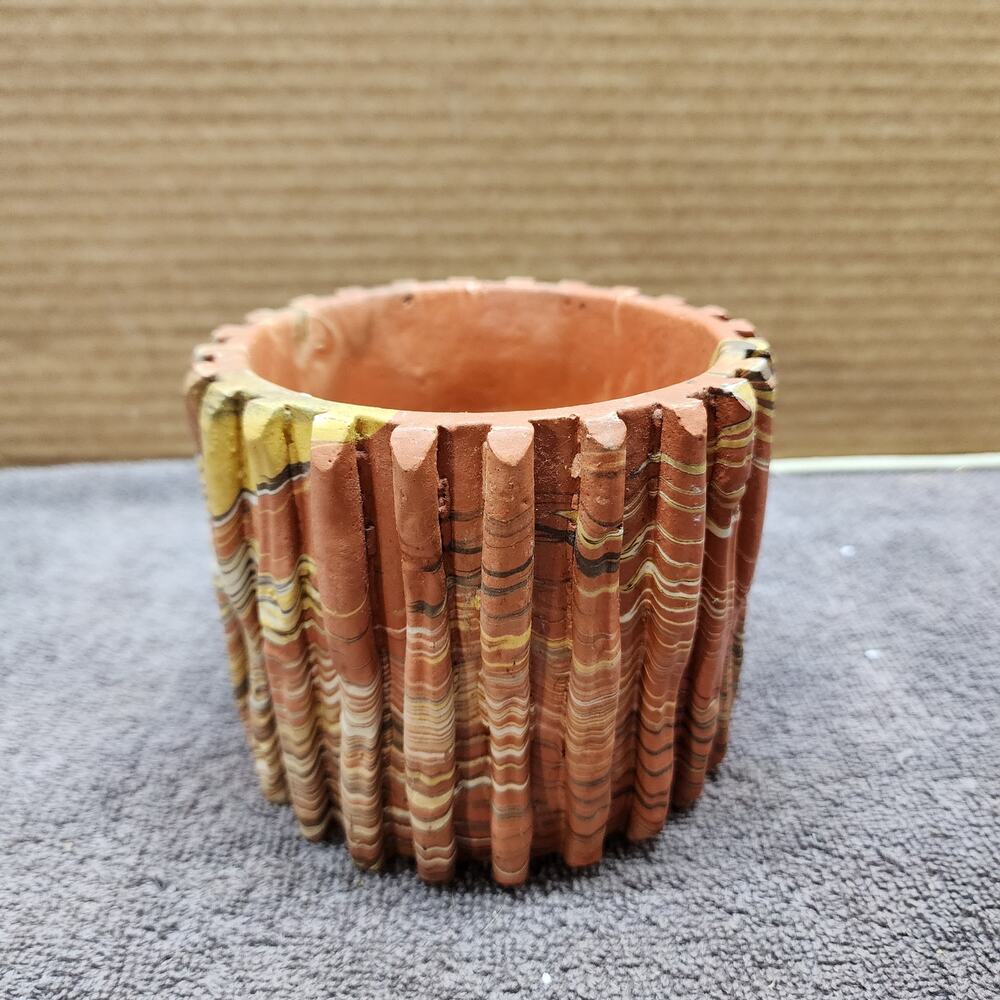 Comanche Pottery vase? "Bamboo" 2002 signed T